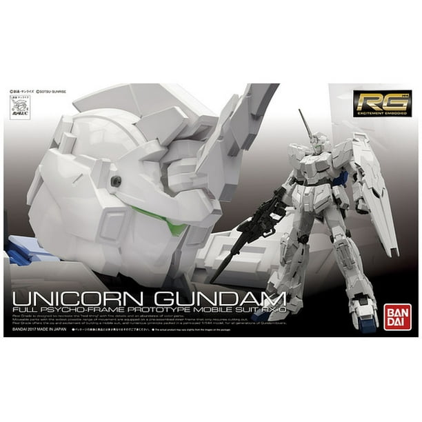 RG Mobile Suit Gundam Unicorn Gundam 1/144 Scale Gunpla Model Kit From Japan